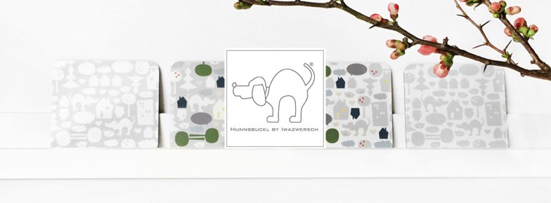 Hunnsbuckl by Iwazwersch Onlineshop//Untersetzer-Set Uffpasse!